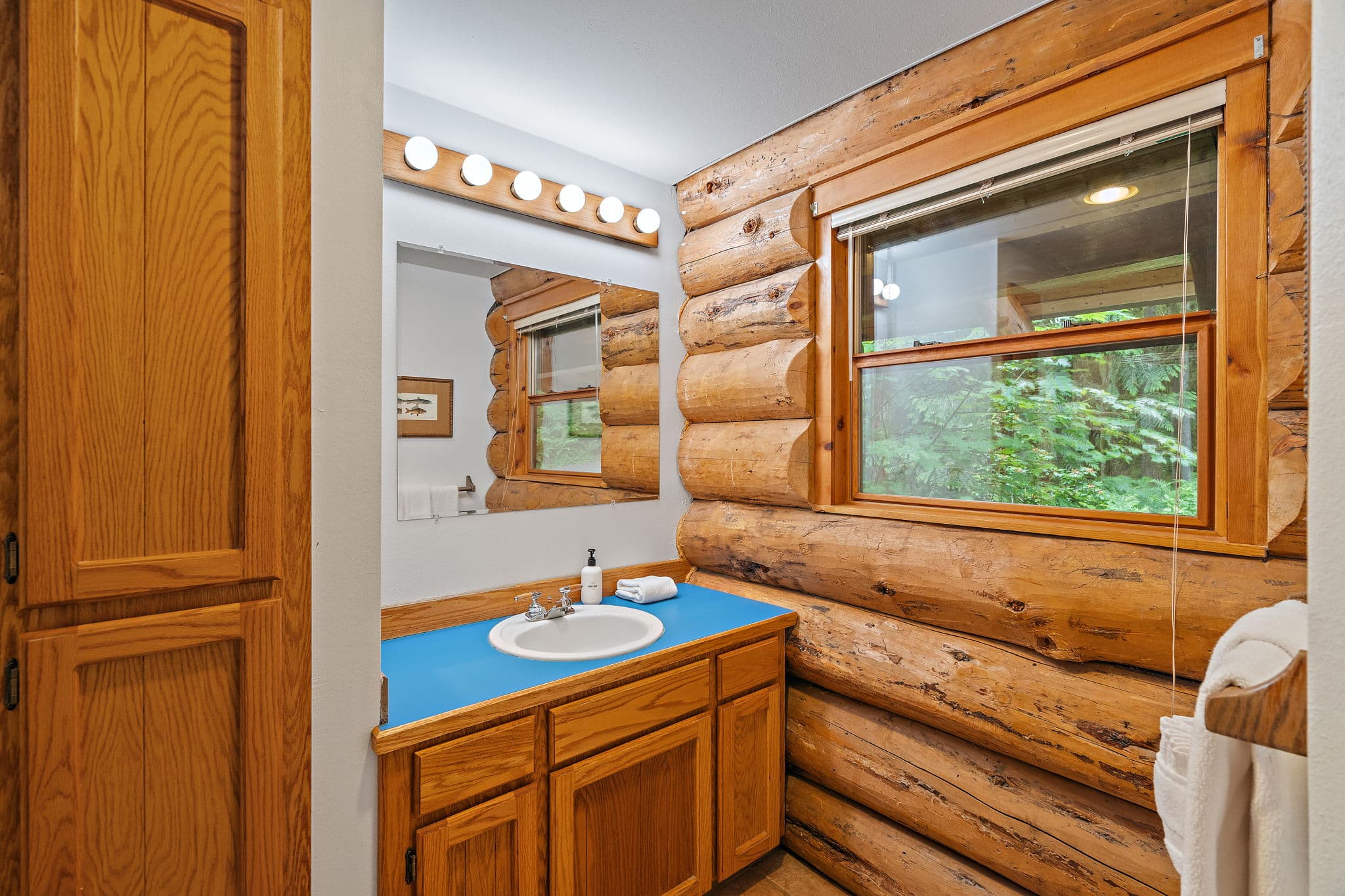 Main-floor bathroom vanity.